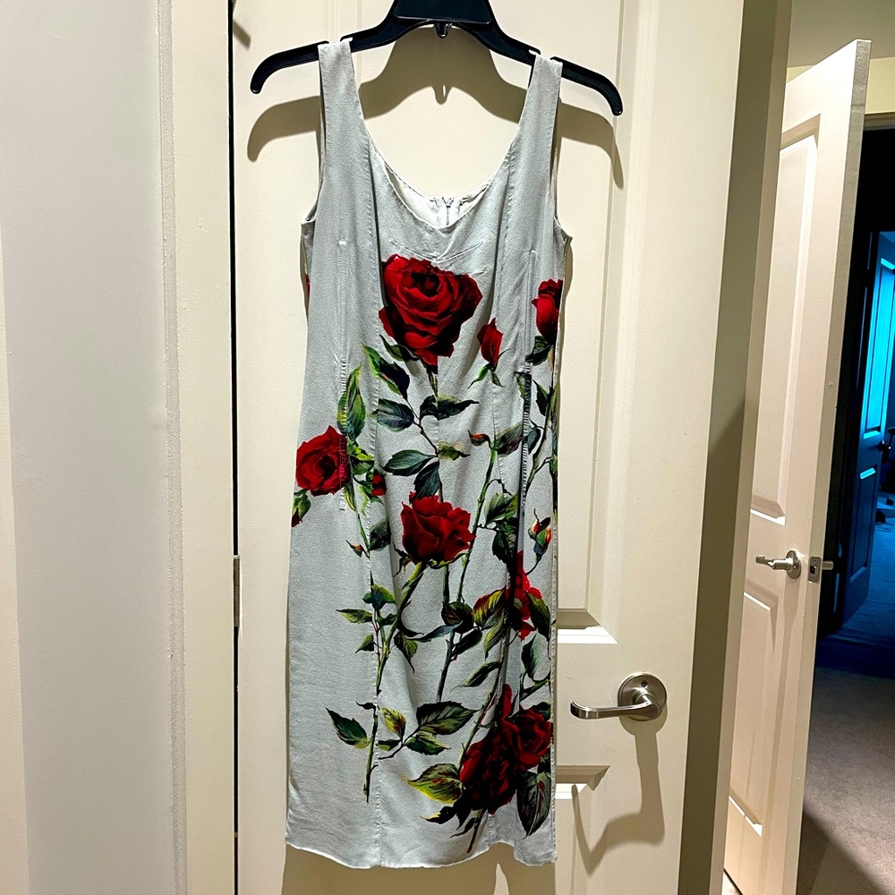 Dolce & Gabbana Rose print knee length dress.